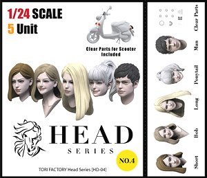 Head Series - 04 (w/Clear Parts for 5 Pieces Vino) (Plastic model)
