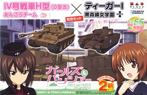 ガールズ＆パンツァー おてごろ模型戦車道 IV号戦車H型(D型改) VS ティーガーI 対決セット (プラモデル)