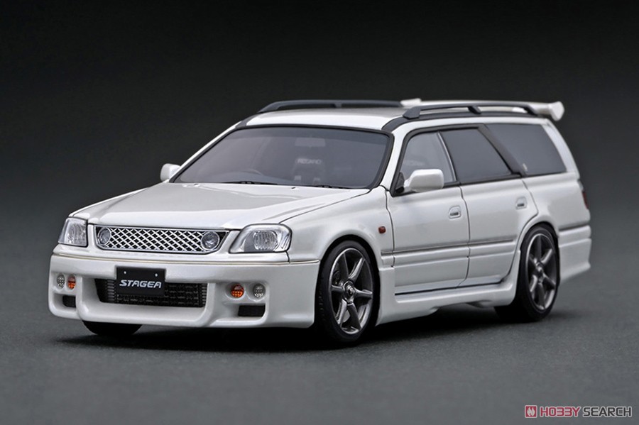 Nissan Stagea 260RS (WGNC34) Pearl White with Engine (Diecast Car) Item picture1