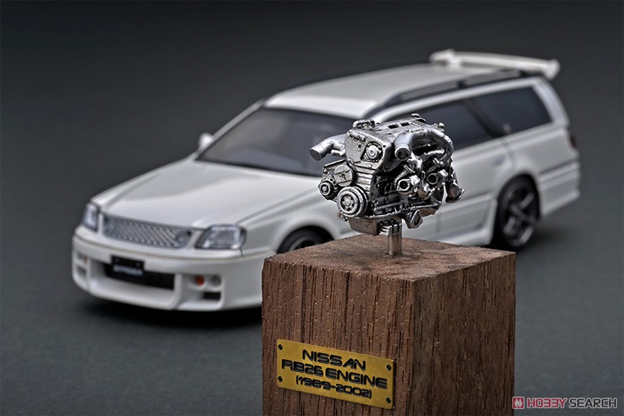 Nissan STAGEA 260RS (WGNC34) Pearl White With Engine (ミニカー) 商品画像4