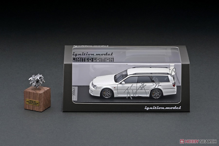 Nissan Stagea 260RS (WGNC34) Pearl White with Engine (Diecast Car) Item picture5