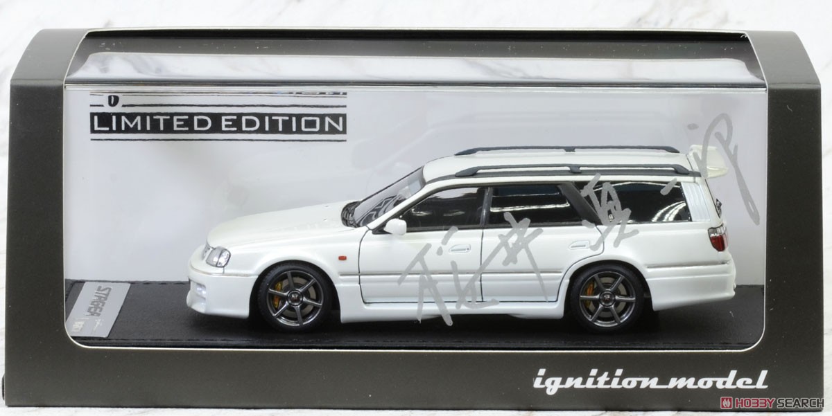 Nissan Stagea 260RS (WGNC34) Pearl White with Engine (Diecast Car) Package1