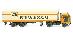 (HO) ボルボ F88 ボックスセミトレーラー `Newexco` (鉄道模型)