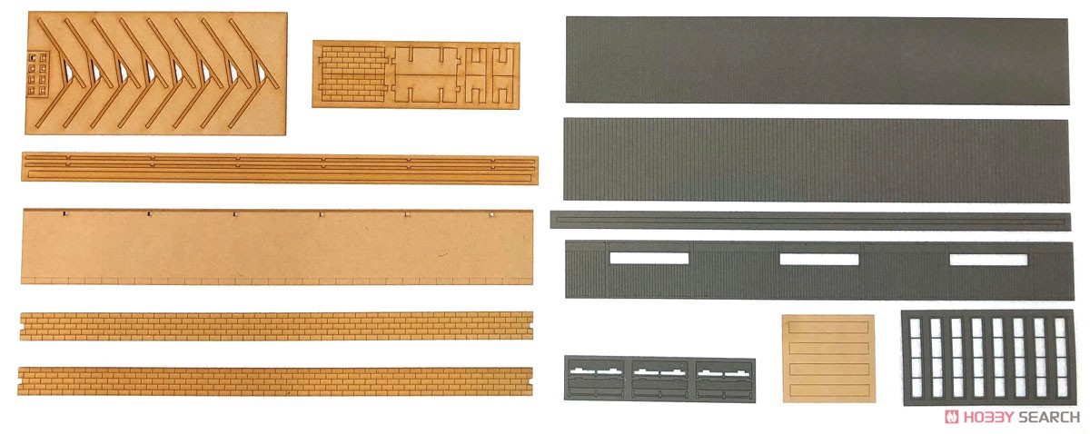 16番(HO) [memory`s(メモリーズ)] 対向式ホーム 369mm 全上屋付きキット (組み立てキット) (鉄道模型) 商品画像1