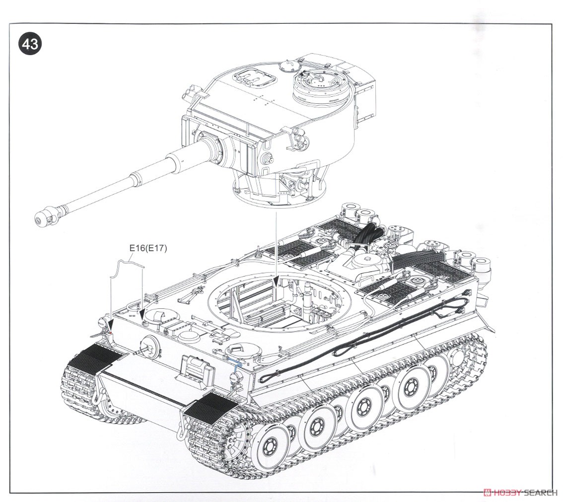 タイガーI 重戦車 極初期型 1943年前期 北アフリカ戦線/チュニジア w/フルインテリア (プラモデル) 設計図13