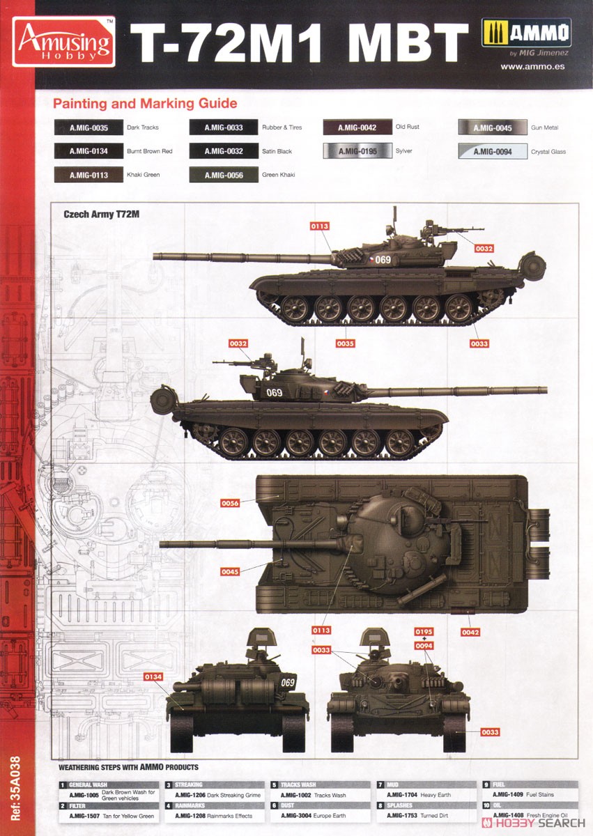 東ドイツ T-72M (プラモデル) 塗装4