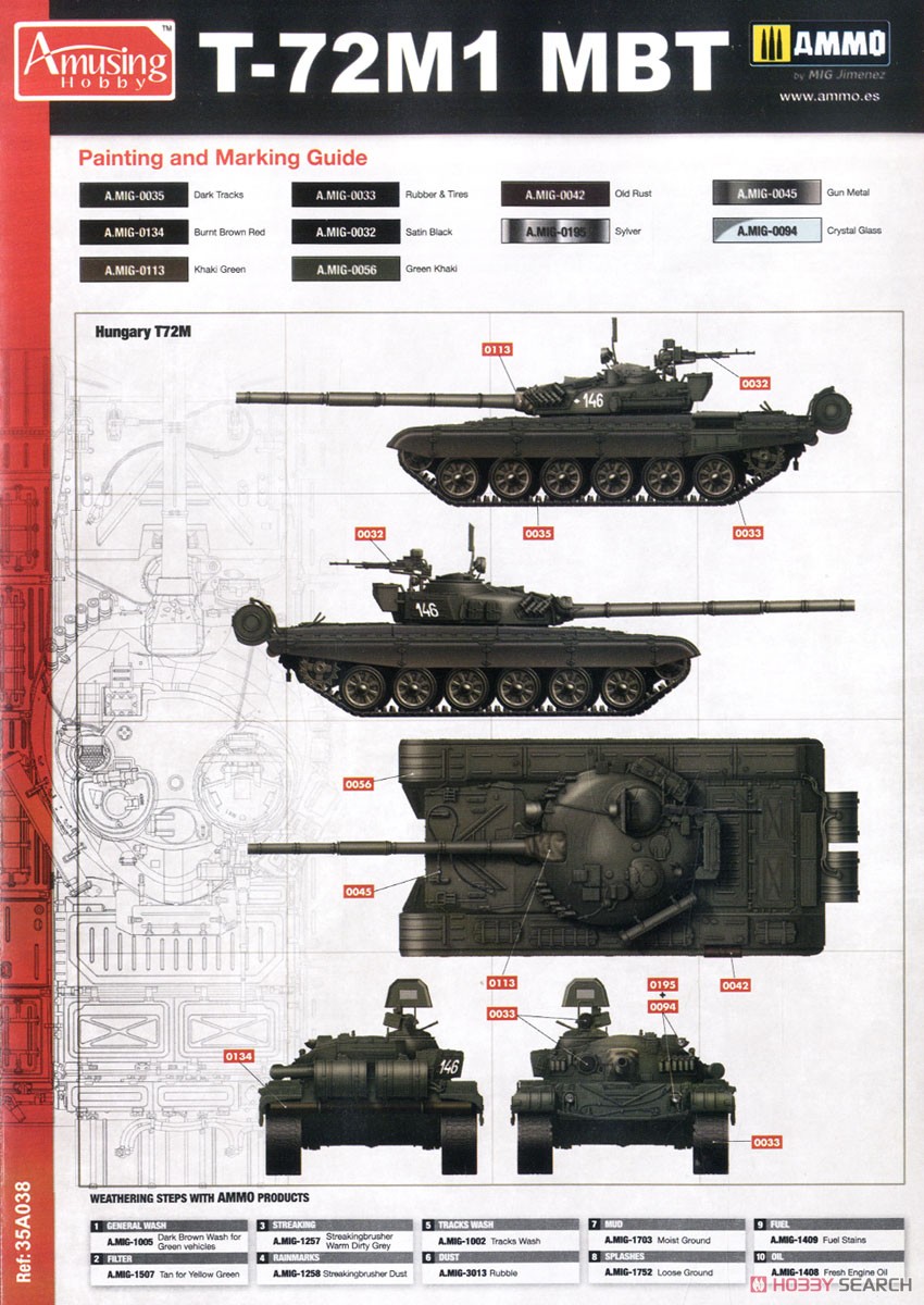 東ドイツ T-72M (プラモデル) 塗装7