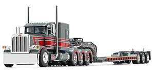 Model 389 63` Flat Top Sleeper and Fontaine Magnitude Tri-Axle Lowboy Trailer Big Rigs #3: Hammett Excavation (Diecast Car)