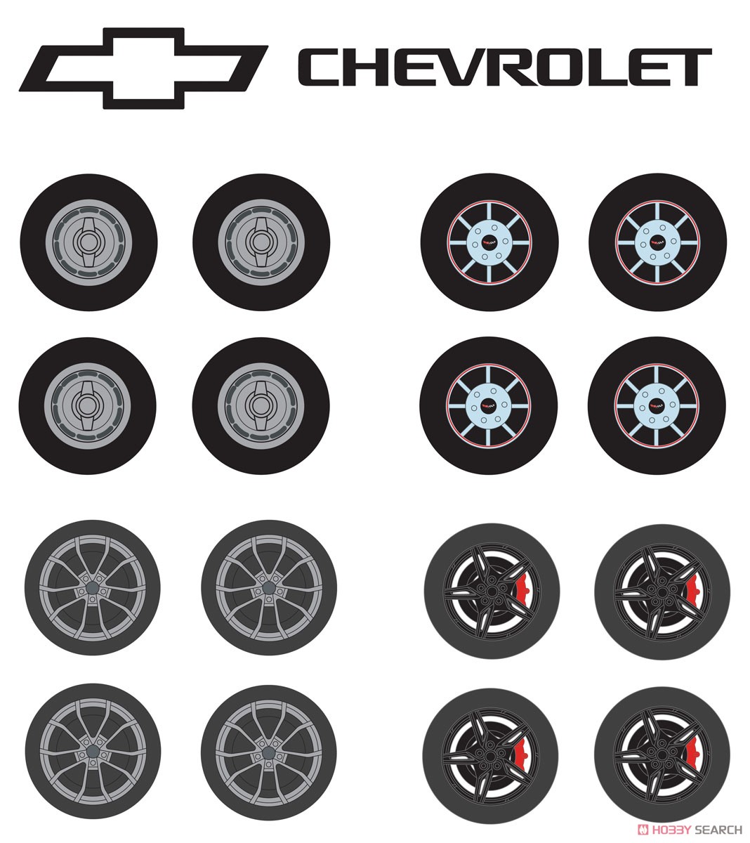 Auto Body Shop - Wheel & Tire Packs Series 5 - Chevrolet Corvette (ミニカー) その他の画像1