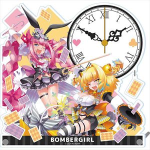 Bomber Girl Bomber Magician Acrylic Table Clock [Momoko & Pine] (Anime Toy)