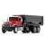 Mack Granite with Tub-Style Roll-Off Container Red/Black (Diecast Car) Item picture1