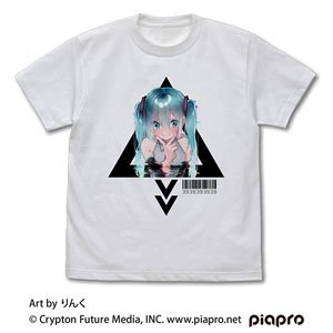 Hatsune Miku Full Color T-Shirt Rink Ver. White XL (Anime Toy)