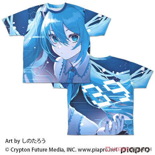 Hatsune Miku Double Sided Full Graphic T-Shirt Shinotaro Ver. M (Anime Toy) Item picture1