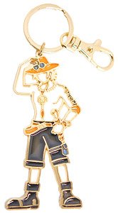 One Piece Stained Glass Style Key Chain Portgas D. Ace (Anime Toy)