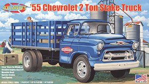1955 Chevrolet 2 ton Stake Truck (Old Revell) (Model Car)