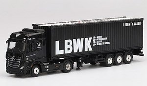 メルセデスベンツ アクトロス 40ftコンテナ `LBWK`付属 (右ハンドル) (ミニカー)