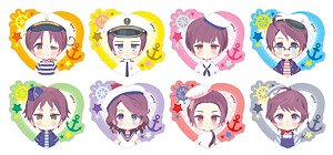 Hetalia: World Stars Heart-shaped Glitter Acrylic Badge Vol.4 (Set of 8) (Anime Toy)