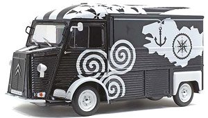 Citroen Type HY 1969 `Brace` (Black / White) (Diecast Car)