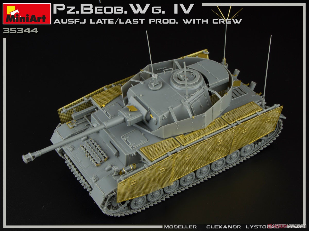 IV号戦車J型Pz.Beob.wg.砲兵観測車 後期/最終生産型 選択式 (乗員5体付) (プラモデル) 商品画像3