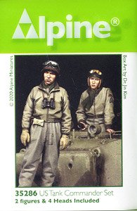 WWII 米陸軍マフラーを巻く戦車兵セット(2体セット) (プラモデル)