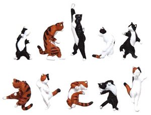 フィギュアニマル 日本の動物 1/87 のら猫拳 (10体入り) (鉄道模型)