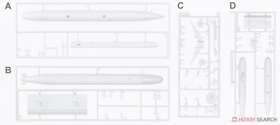 原子力潜水艦 U.S.S.オハイオ vs ソビエト・アルファ (プラモデル) 設計図4