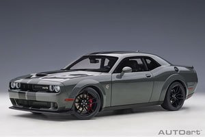 Dodge Challenger SRT Hellcat Widebody 2018 (Gray/Metallic Gray Stripe) (Diecast Car)