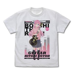 Bocchi the Rock! Hitori Gotoh Full Color T-Shirt White XL (Anime Toy)