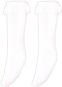 Picco D (for Small Foot) Lace Knit Socks (White) (Fashion Doll)