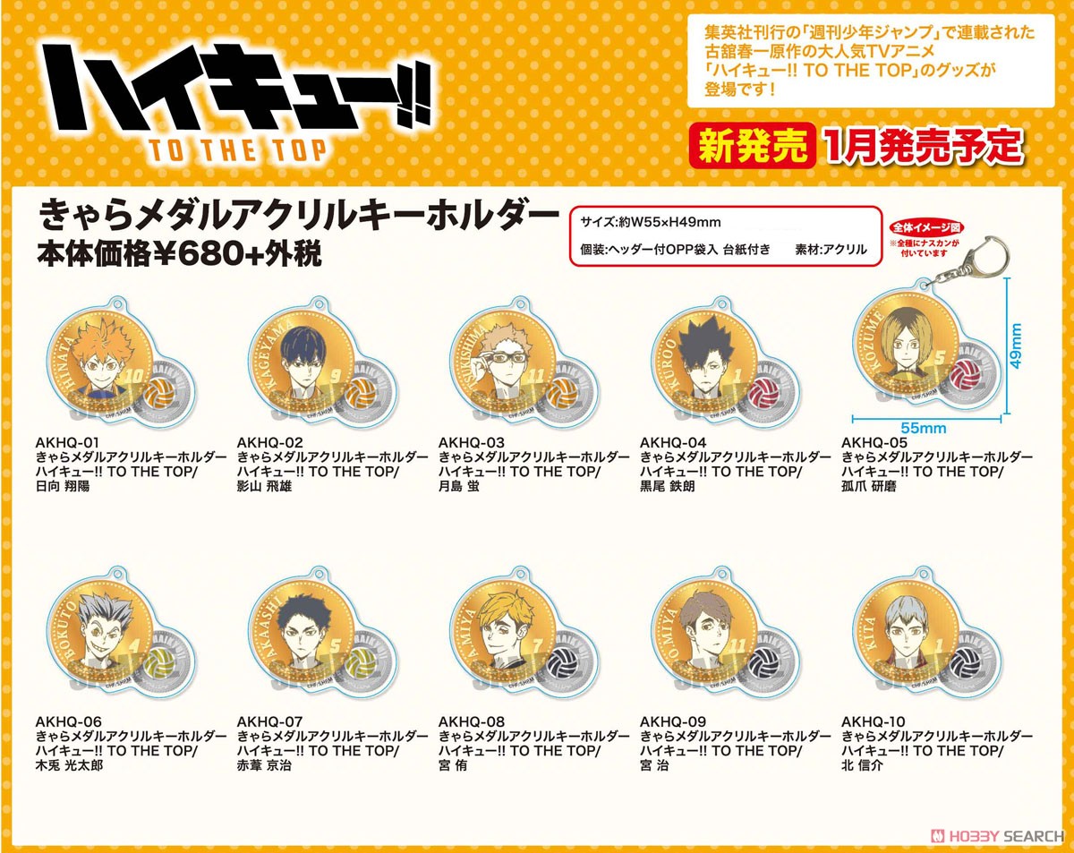 Chara Medal Acrylic Key Ring Haikyu!! To The Top Kei Tsukishima (Anime Toy) Other picture1