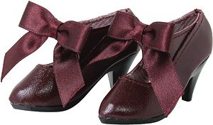 50 Classical Ribbon Shoes (Maroon) (Fashion Doll)