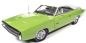 1970 ダッジ チャージャー R/T ヘミングス マッスル マシーン グリーン/ホワイトルーフ (ミニカー)