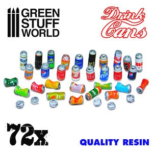 ジオラマアクセサリー 飲料用アルミ缶セット 72個セット (プラモデル)