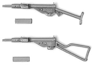 WWII 英 イギリス陸軍 ステン短機関銃 (4個入り) (プラモデル)