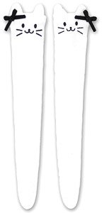 PNM Nyanko Print Socks (White) (Fashion Doll)