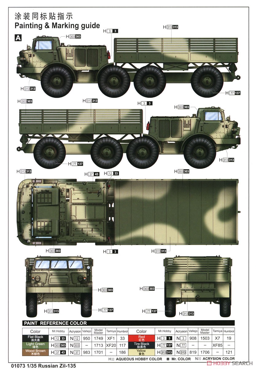 ソビエト軍 Zil-135 トラック (プラモデル) 塗装2
