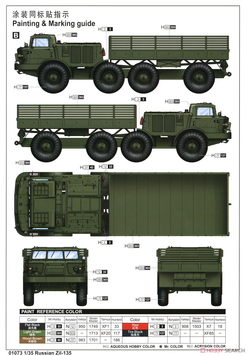 ソビエト軍 Zil-135 トラック (プラモデル) 塗装3