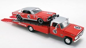 Parnelli Jones - 1970 Ford F-350 Ramp Truck with #15 1967 Mercury Cougar (Diecast Car)