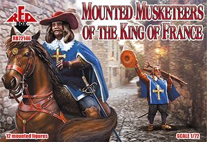 Mounted Musketeers of the King of France (12 Mounted Figures) (Plastic model)
