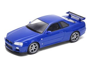 ニッサン スカイライン GT-R (R34) メタリックブルー (ミニカー)