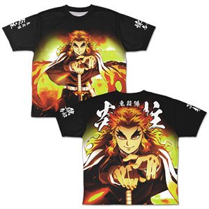 Demon Slayer: Kimetsu no Yaiba the Movie: Mugen Train Double Sided Full Graphic T-Shirt M (Anime Toy)
