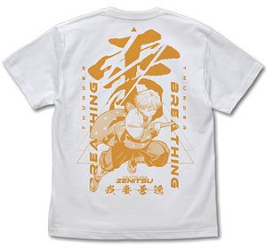 鬼滅の刃 無限列車編 雷の呼吸 我妻善逸 Tシャツ WHITE M (キャラクターグッズ)