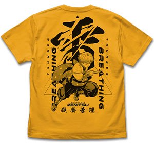 鬼滅の刃 無限列車編 雷の呼吸 我妻善逸 Tシャツ GOLD L (キャラクターグッズ)