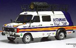 フォード トランジット MK II ラリーアシスタントカー `Rothmans` ルーフラック＆タイヤアクセサリー (ミニカー)