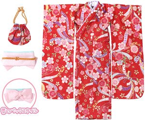 PNM Kimono Set -Sakurauta- (Scarlet) (Fashion Doll)
