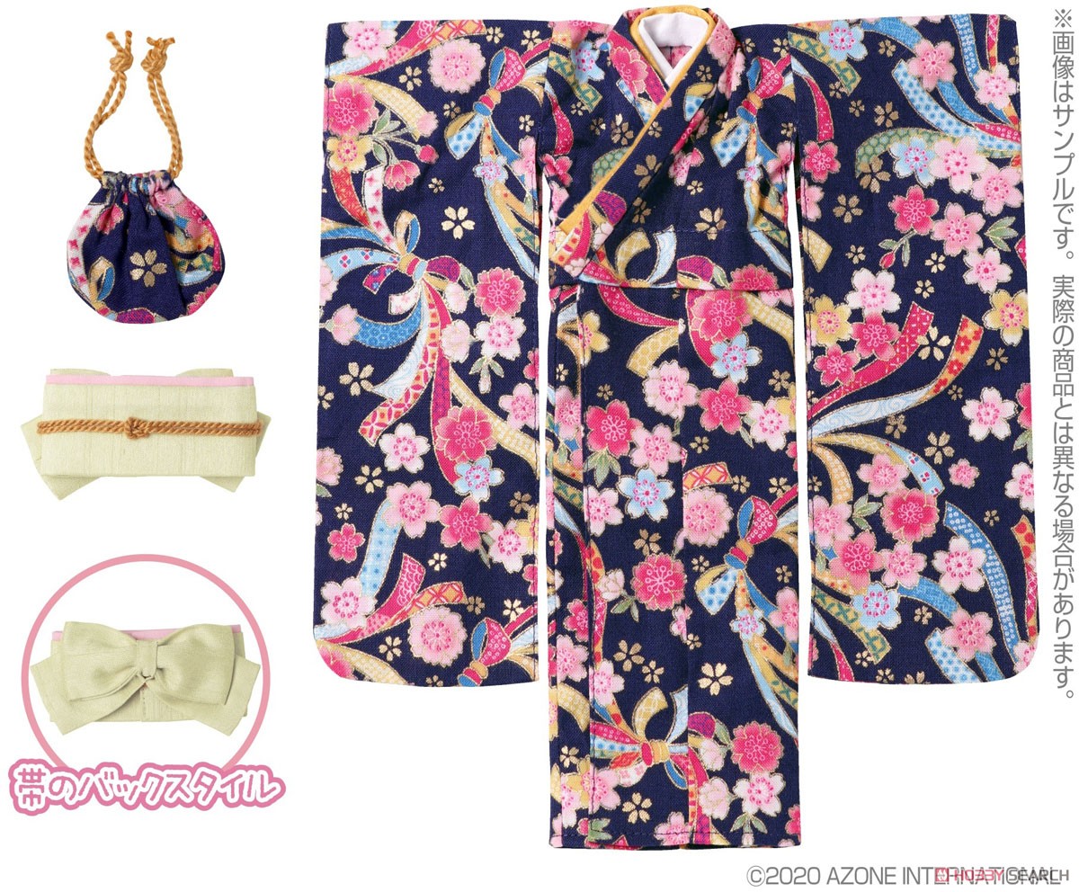 PNM Kimono Set -Sakurauta- (Navy) (Fashion Doll) 商品画像1