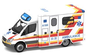 Tiny City No.02 Tiny City No.34 Mercedes-Benz Sprinter HKFSD Ambulance (A186) (Diecast Car)