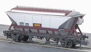 NR-306 China Clay Hopper Wagon (Silver / Maroon) (Model Train)