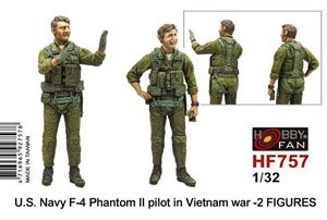 U.S. Navy F-4 Phantom II Pilot in Vietnam War (2figures) (Plastic model)