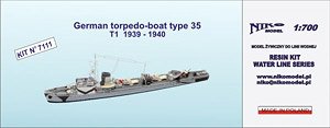 独・水雷艇35型 T-1 1939-1940年 (プラモデル)
